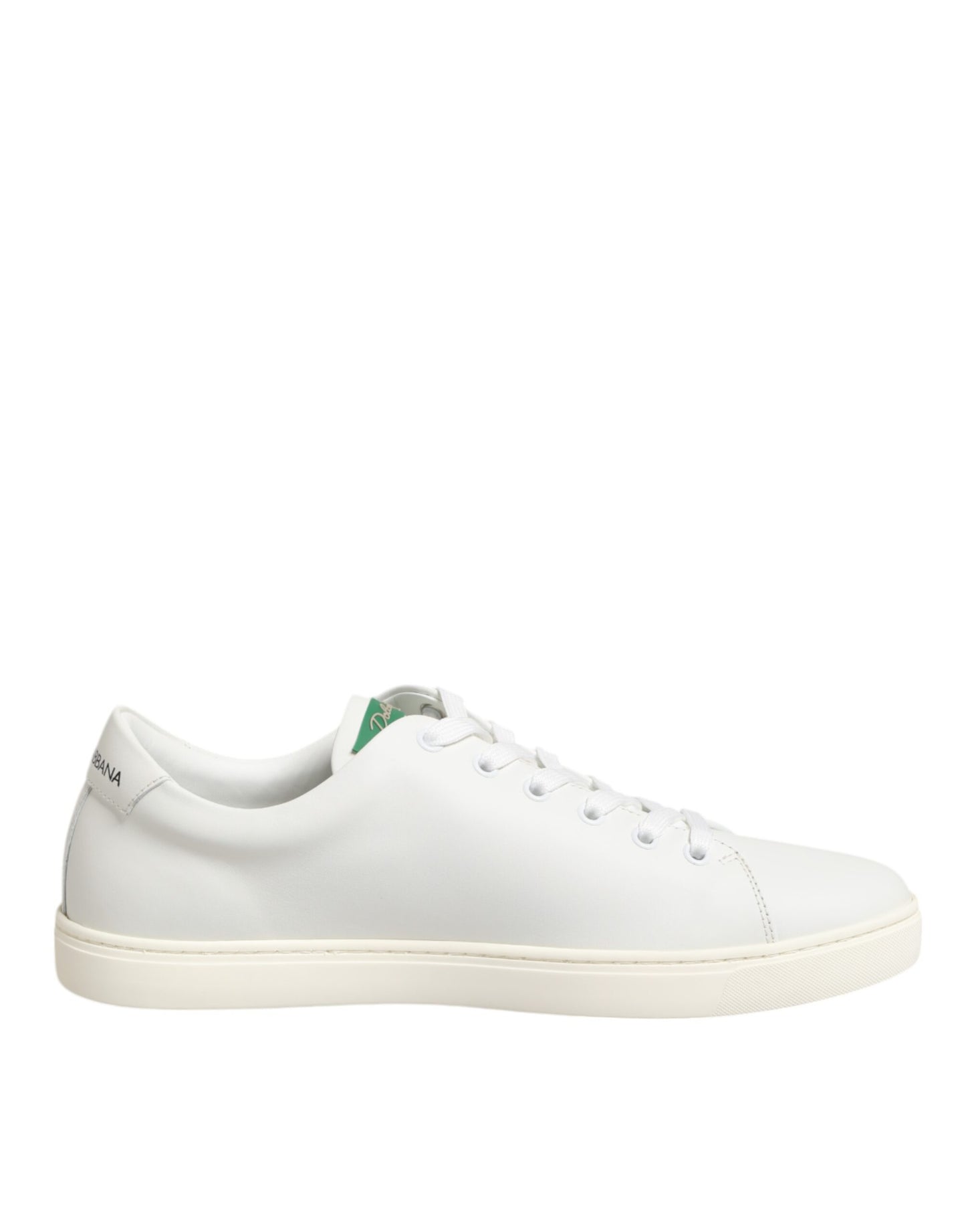 Zapatos bajos de piel blanca con bordado de rosas Dolce & Gabbana