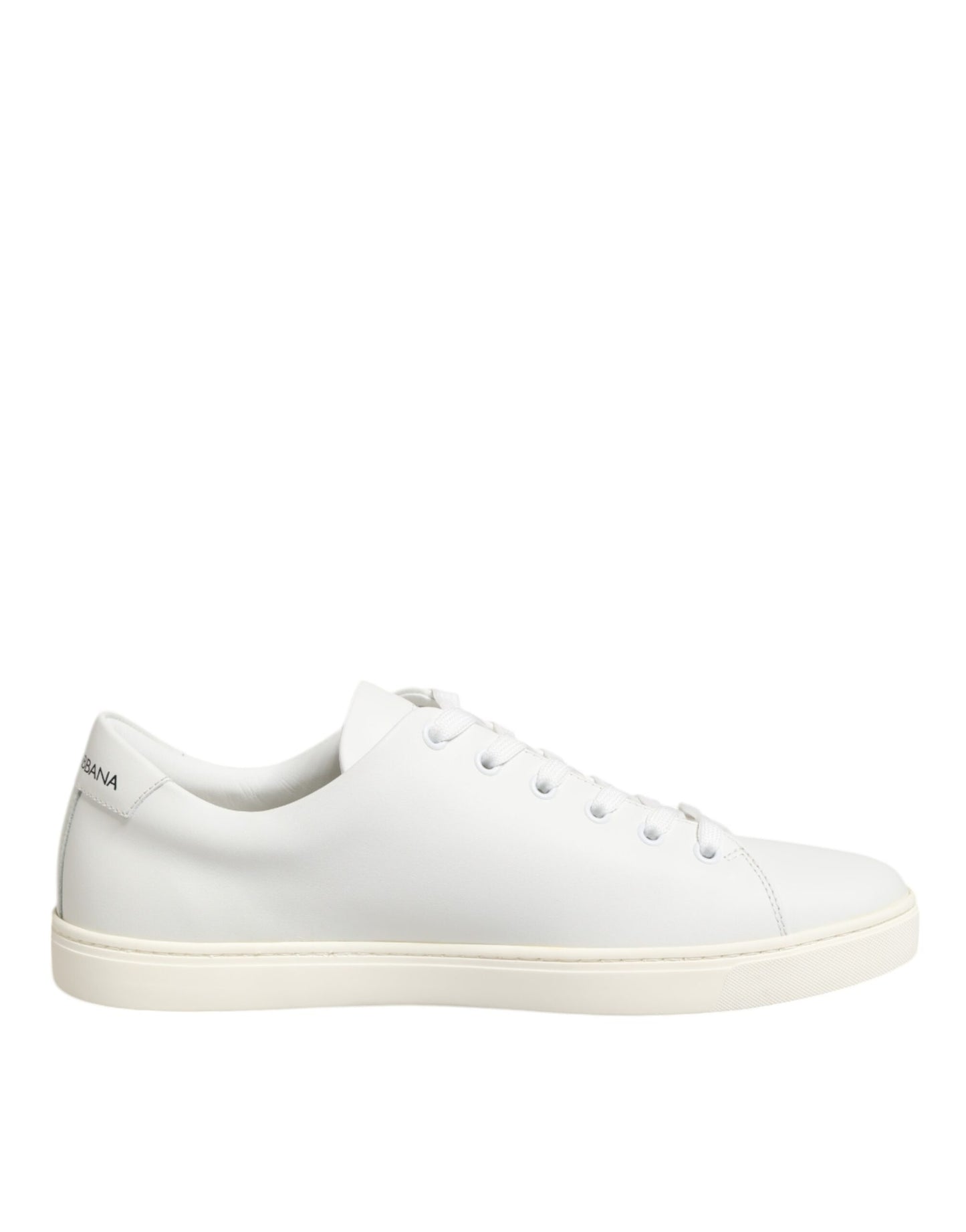 Zapatillas Dolce & Gabbana de cuero blanco con parche de corazón sagrado