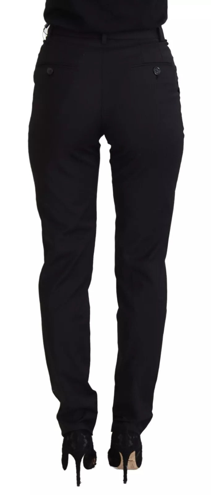 Pantalones pitillo negros de talle alto STAFF de Dolce & Gabbana