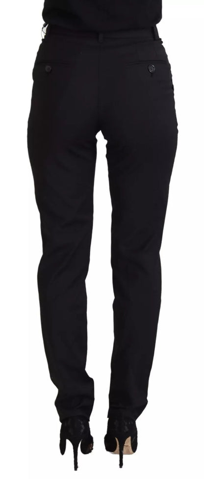 Pantalones pitillo negros de talle alto STAFF de Dolce & Gabbana