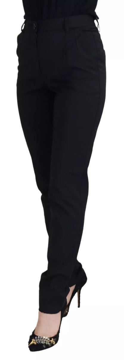 Pantalones pitillo negros de talle alto STAFF de Dolce & Gabbana
