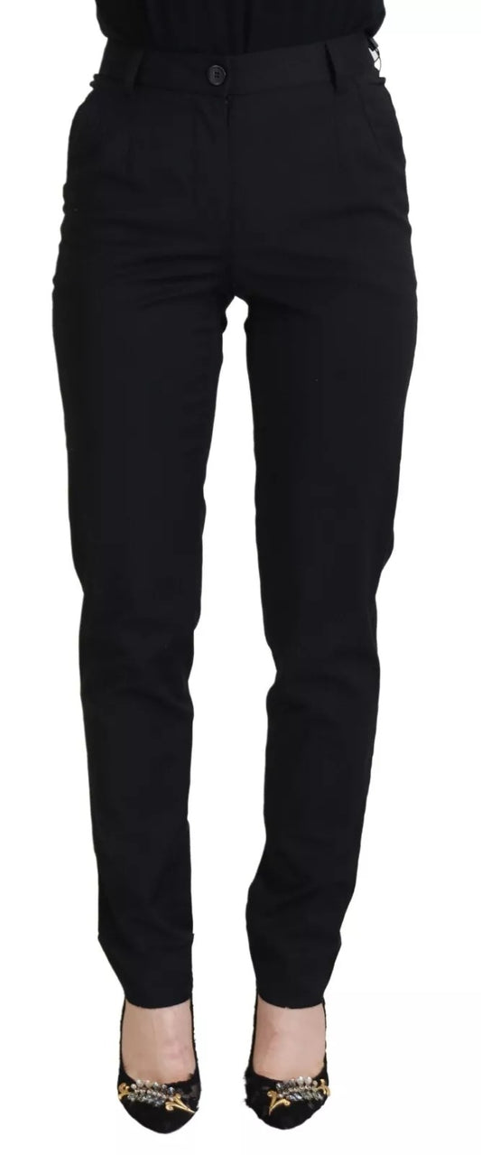 Pantalones pitillo negros de talle alto STAFF de Dolce & Gabbana