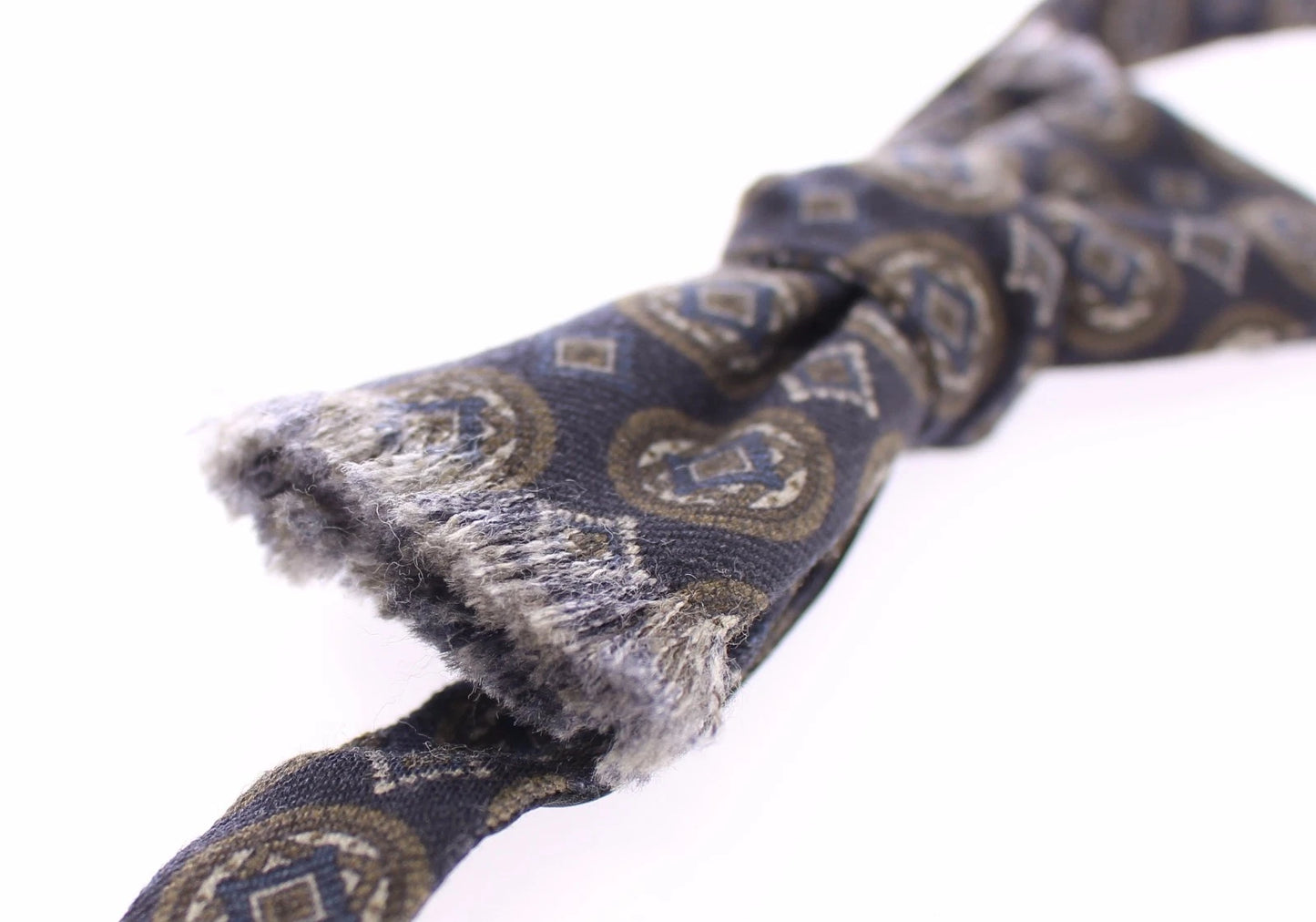 Pajarita Dolce & Gabbana de seda azul con diseño barroco Fantasi
