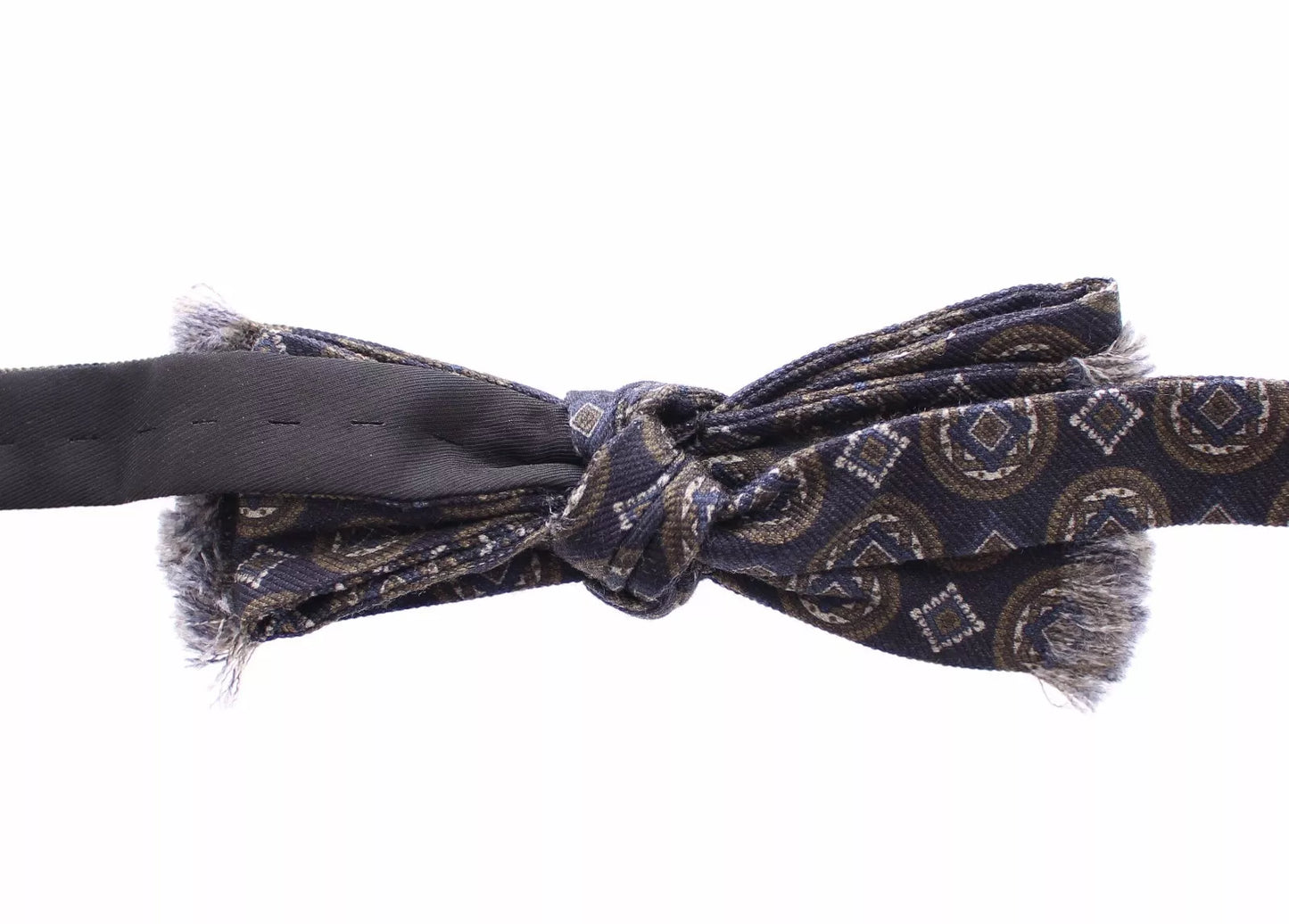 Pajarita Dolce & Gabbana de seda azul con diseño barroco Fantasi