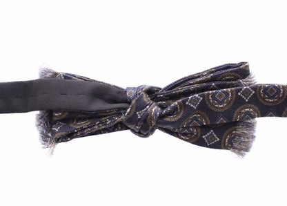 Pajarita Dolce & Gabbana de seda azul con diseño barroco Fantasi