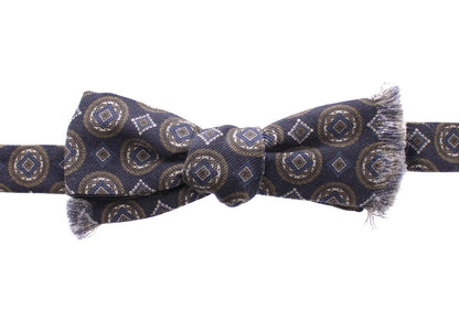 Pajarita Dolce & Gabbana de seda azul con diseño barroco Fantasi