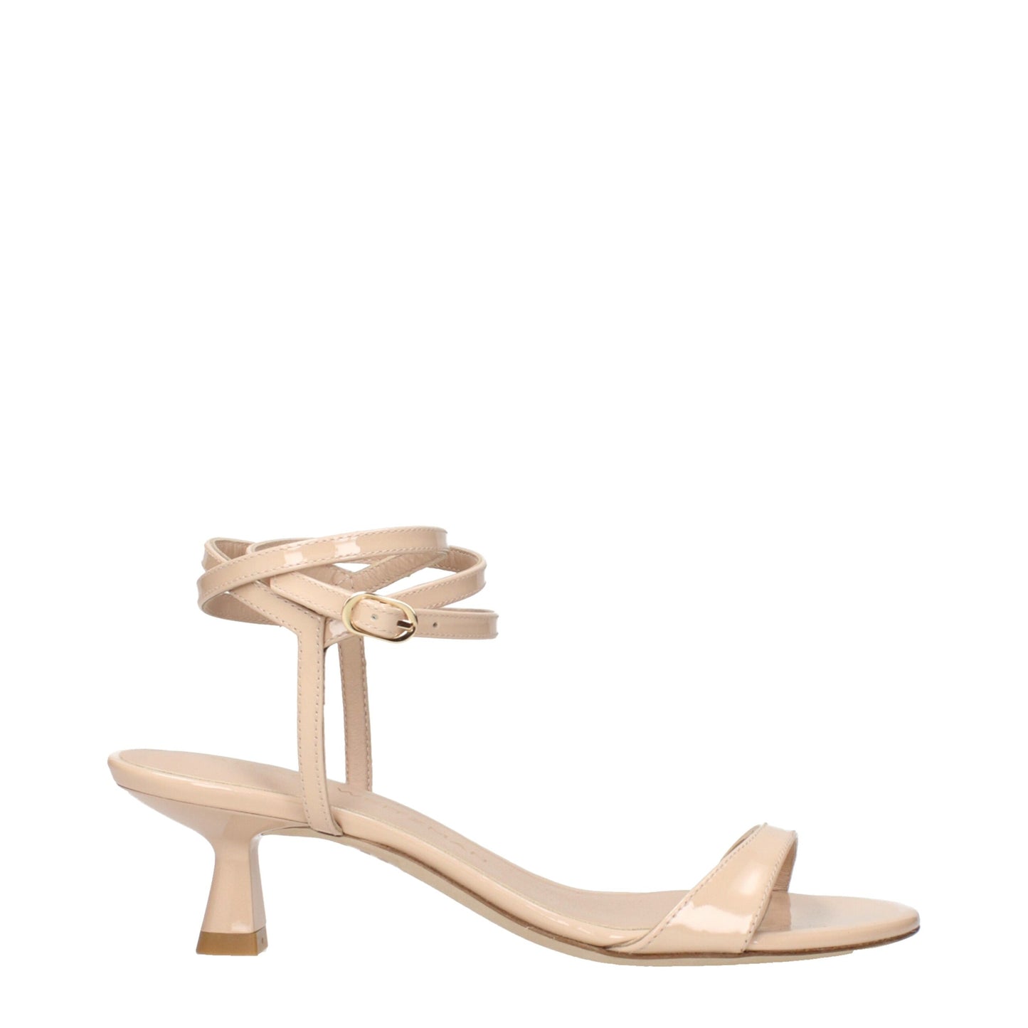 Sandalias Stuart Weitzman de tacón de aguja en piel beige