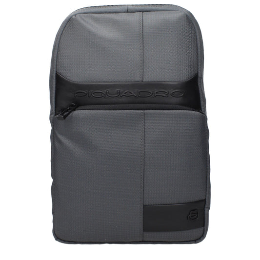 Bandolera de tela gris Piquadro