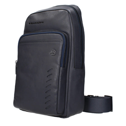 Bandolera Piquadro de cuero azul