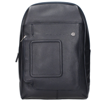 Bolso Piquadro de piel azul con bandolera