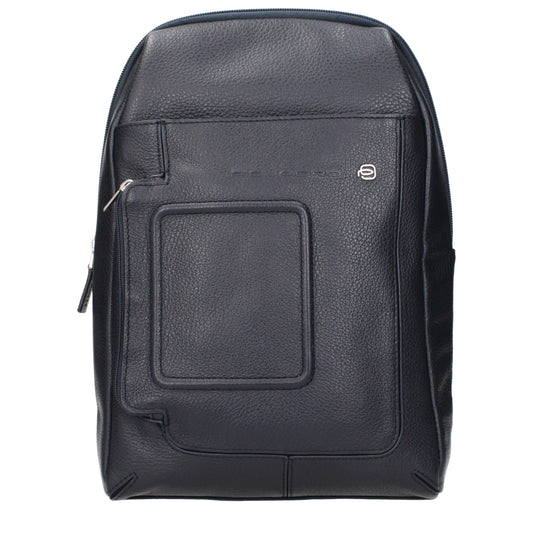 Bolso Piquadro de piel azul con bandolera