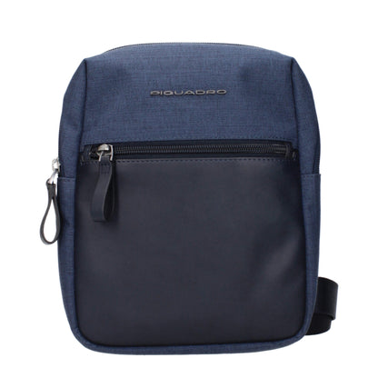 Bolso cruzado de tela azul Piquadro