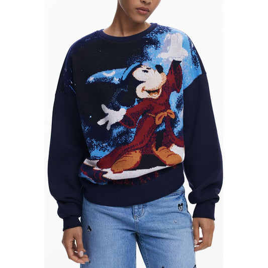 Sudadera Desigual de Algodón Azul para Mujer