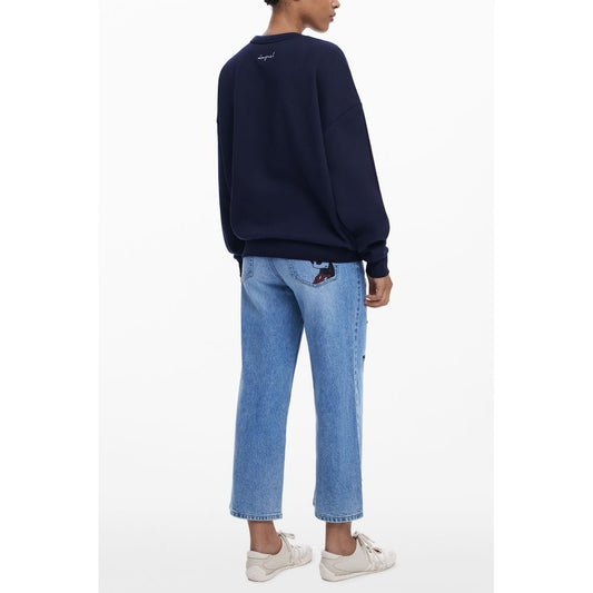 Sudadera Desigual de Algodón Azul para Mujer