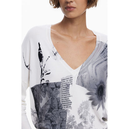 Jersey de viscosa blanco Desigual para mujer