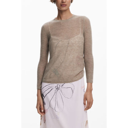 Vestido largo Desigual de poliéster blanco para mujer
