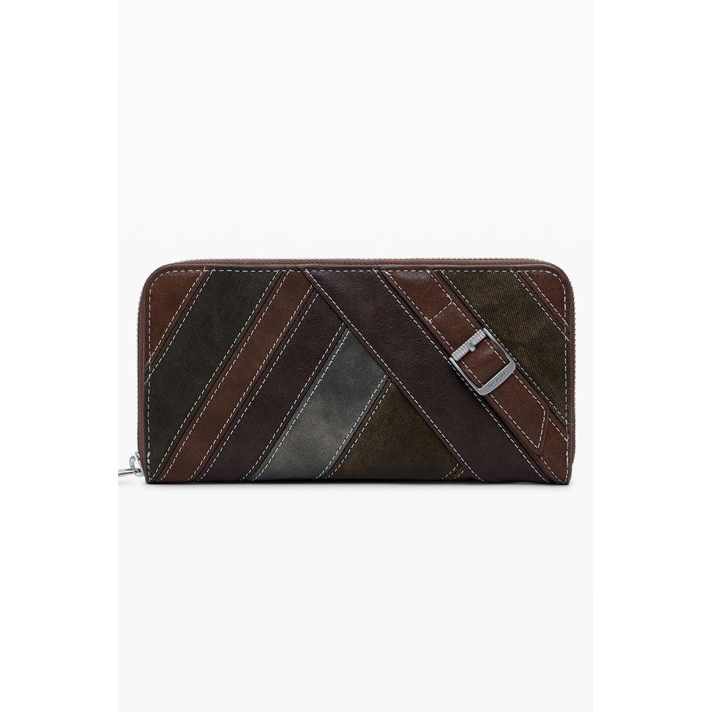Cartera Desigual de Poliuretano Marrón para Mujer