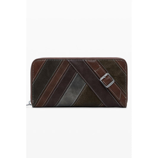 Cartera Desigual de Poliuretano Marrón para Mujer