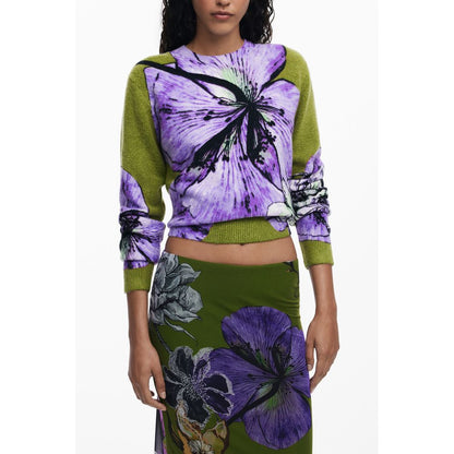Desigual Falda Verde de Poliéster para Mujer con Cintura Elástica
