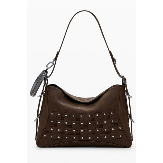 Bolso de Mujer de Poliuretano Marrón Desigual