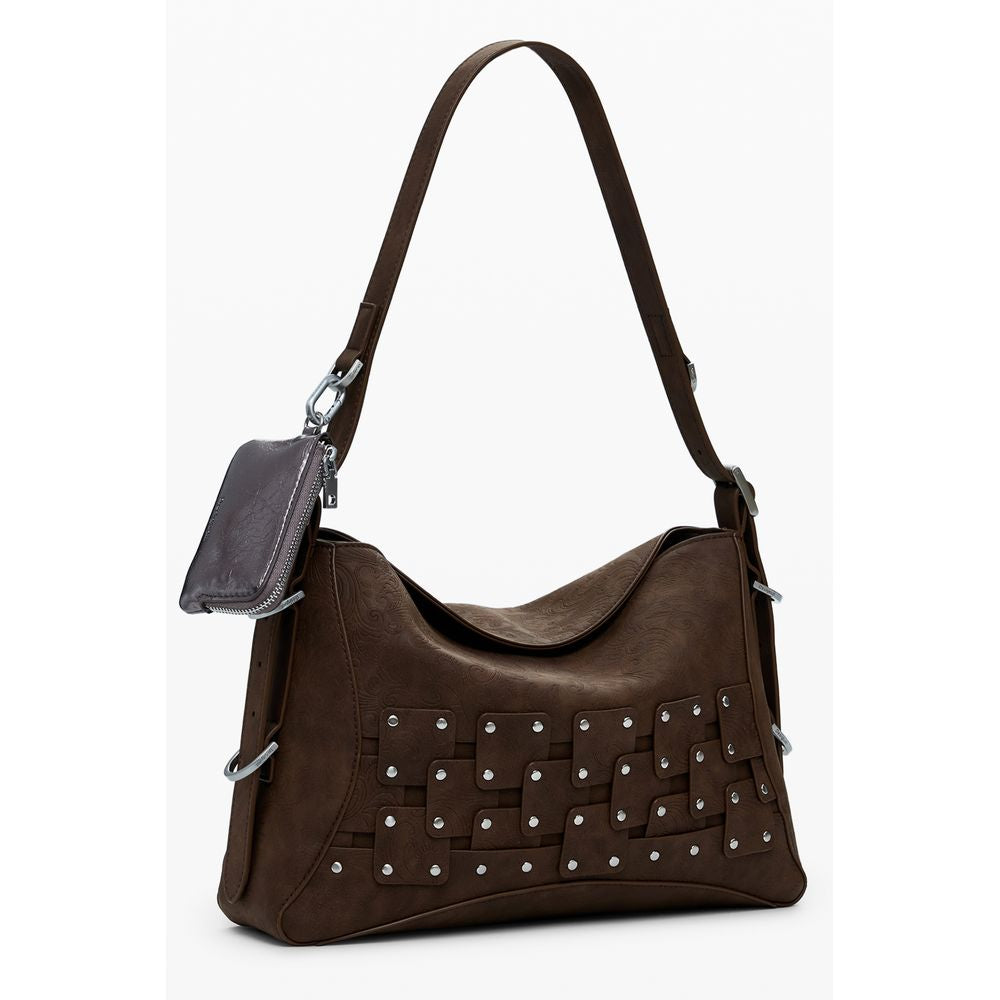 Bolso de Mujer de Poliuretano Marrón Desigual