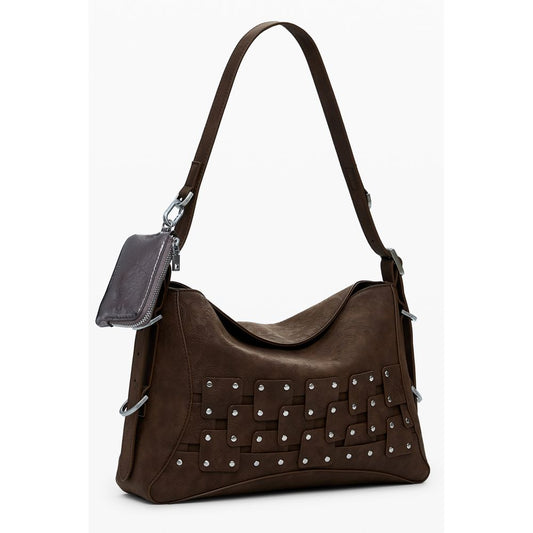 Bolso de Mujer de Poliuretano Marrón Desigual