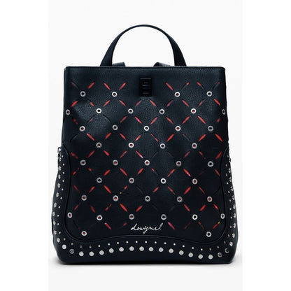 Mini mochila de poliuretano negra Desigual para mujer