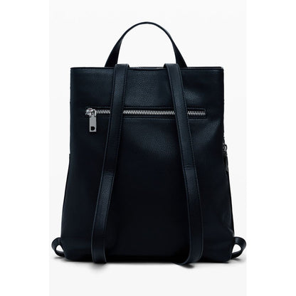 Mini mochila de poliuretano negra Desigual para mujer