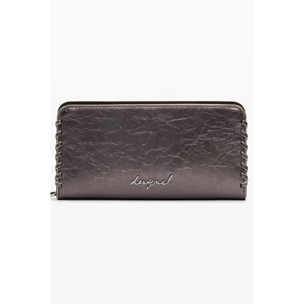Cartera de poliuretano bronce para mujer Desigual