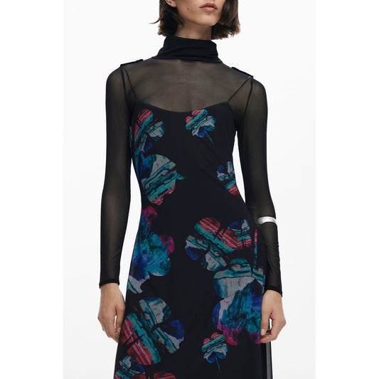 Vestido de mujer Desigual de poliéster negro