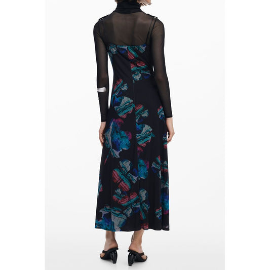 Vestido de mujer Desigual de poliéster negro