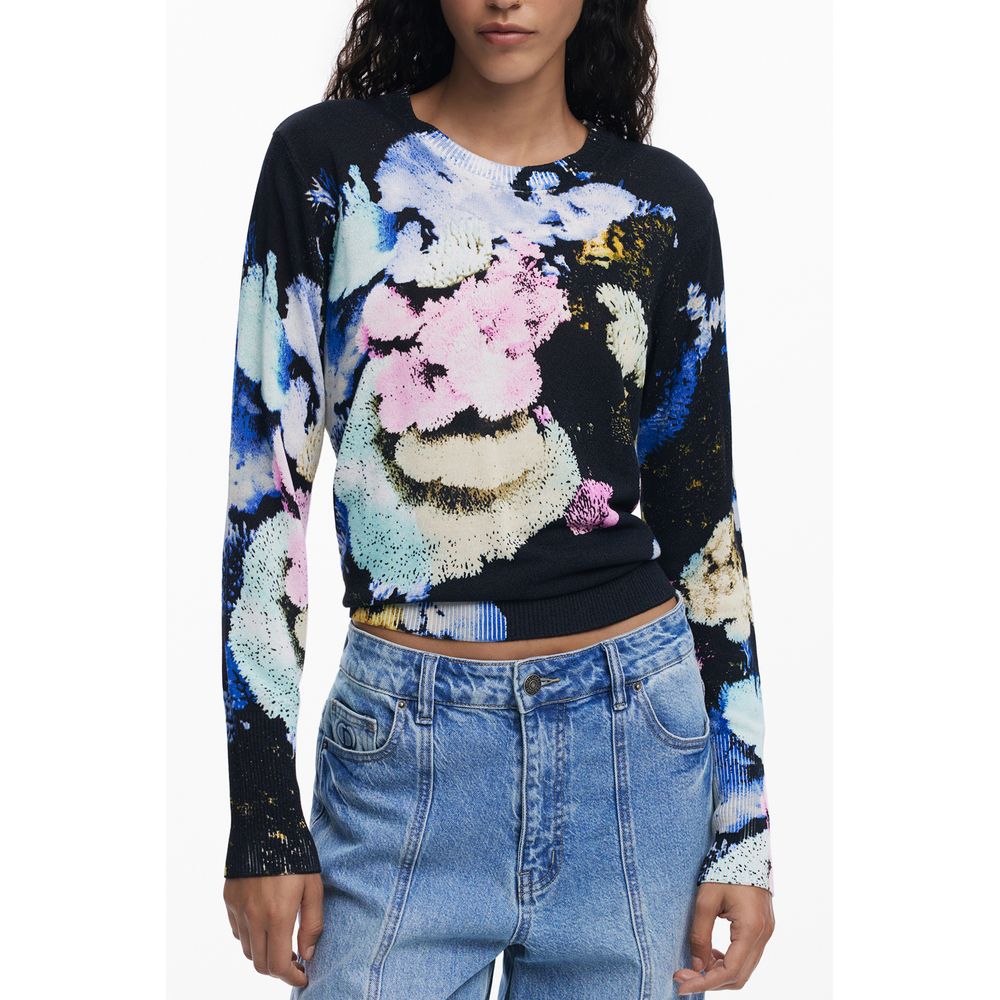 Jersey Desigual de viscosa negro para mujer