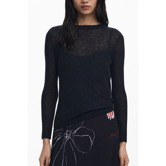 Vestido Desigual de poliéster negro para mujer
