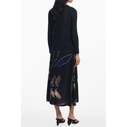 Vestido Desigual de poliéster negro para mujer