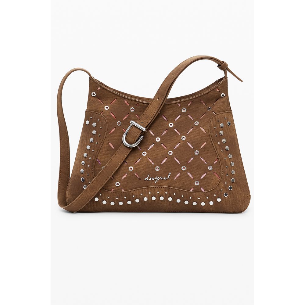 Mochila de poliuretano Desigual Marrón para mujer