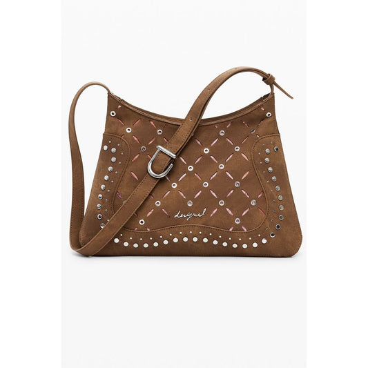 Mochila de poliuretano Desigual Marrón para mujer