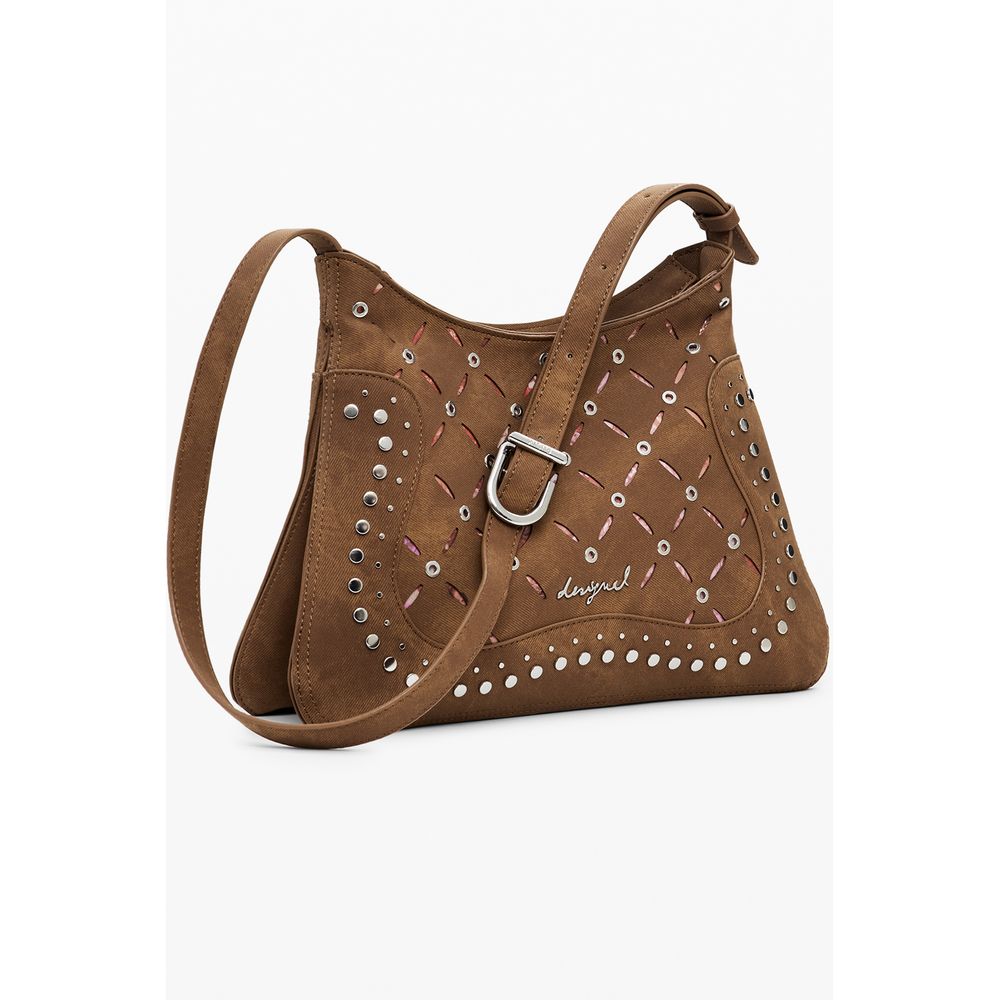 Mochila de poliuretano Desigual Marrón para mujer