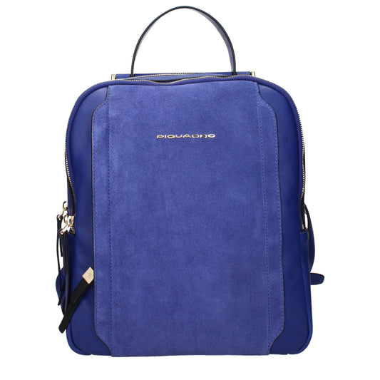 Mochila Piquadro de cuero azul