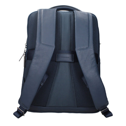 Mochila Piquadro de cuero azul
