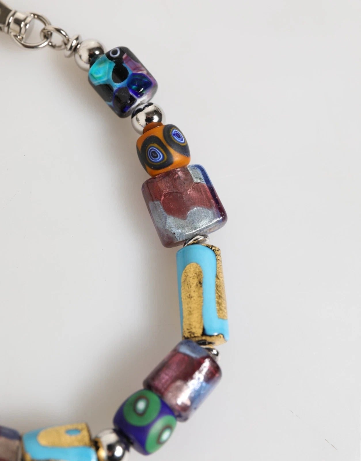 Collar Dolce & Gabbana de Zamak, Latón y Cuentas de Cristal de Murano Multicolor
