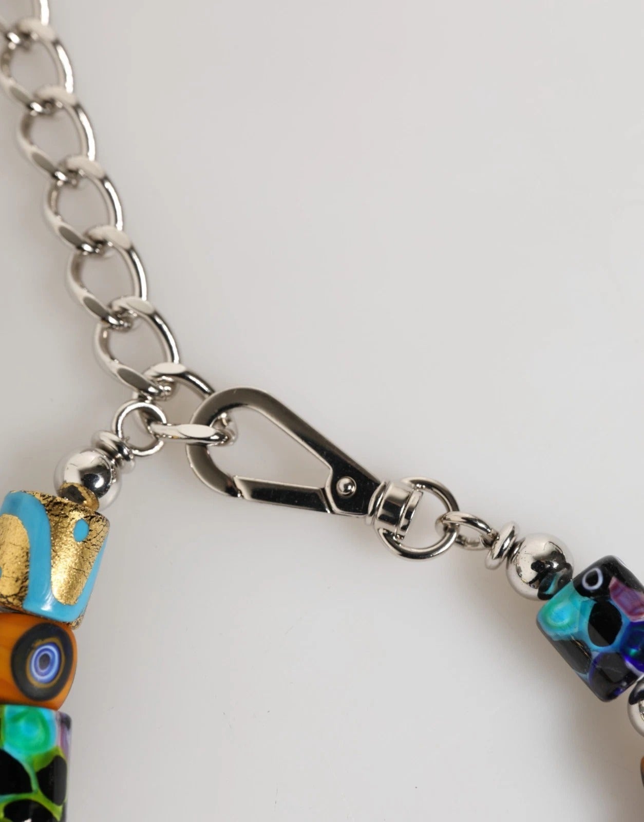 Collar Dolce & Gabbana de Zamak, Latón y Cuentas de Cristal de Murano Multicolor