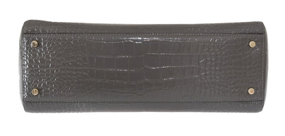 Bolso de mano Kate Spade Elissa Bristol Drive de cuero repujado de cocodrilo gris