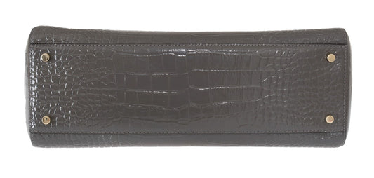 Bolso de mano Kate Spade Elissa Bristol Drive de cuero repujado de cocodrilo gris