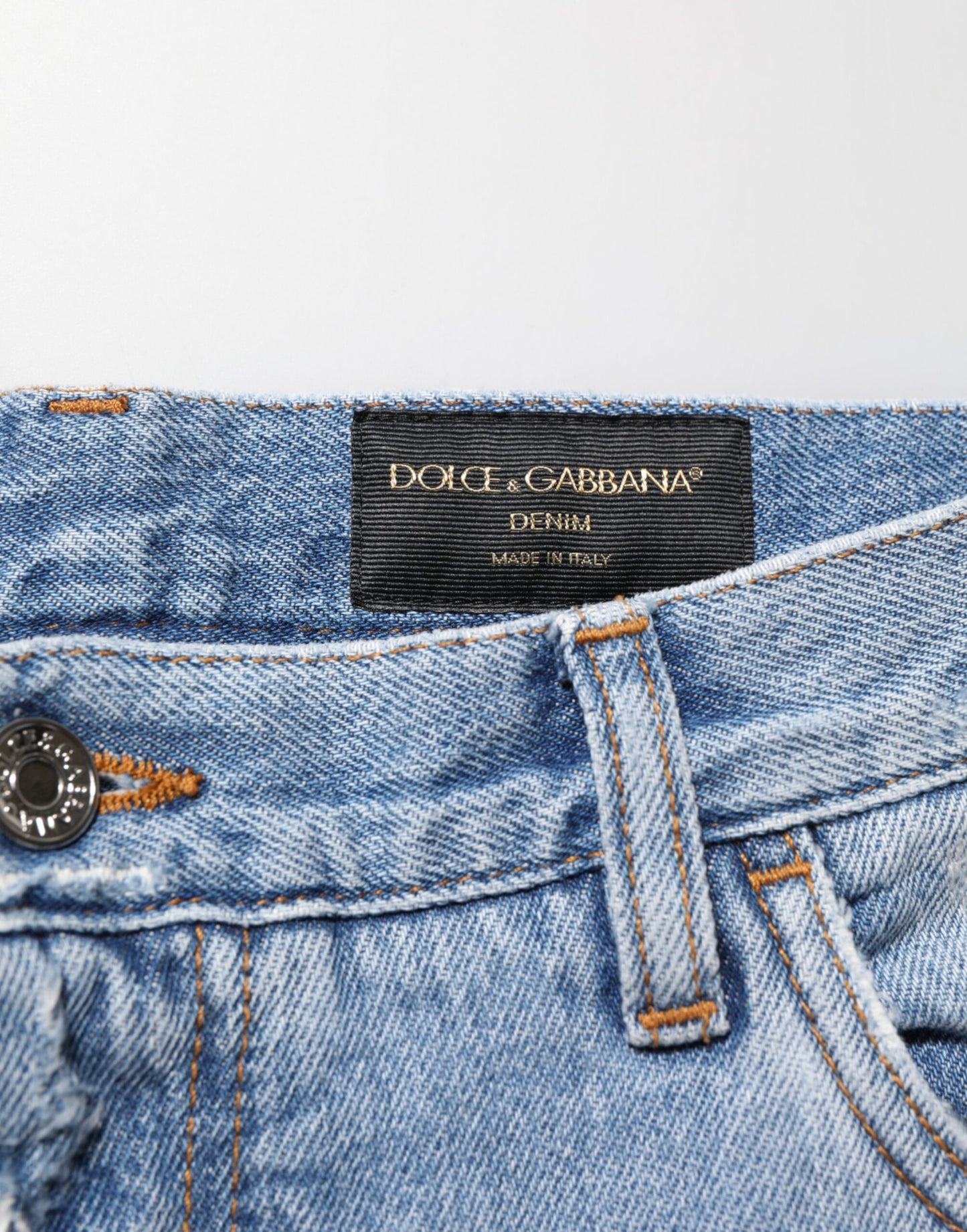 Pantalones vaqueros Dolce & Gabbana azules desgastados y rotos