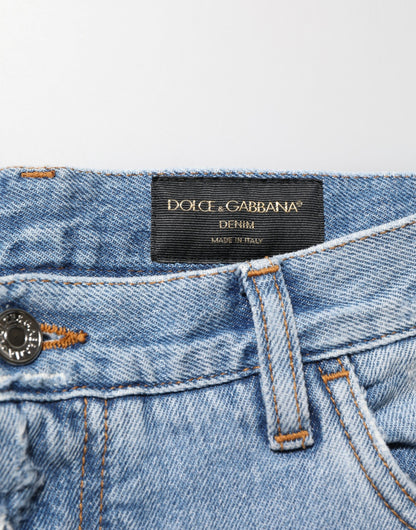 Pantalones vaqueros Dolce & Gabbana azules desgastados y rotos
