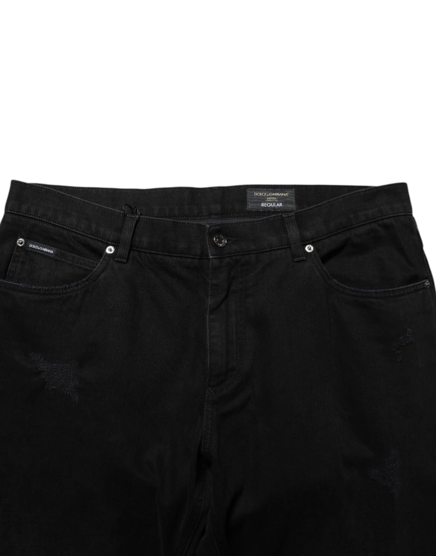 Dolce & Gabbana Vaqueros de Hombre de Algodón Negro Corte Regular