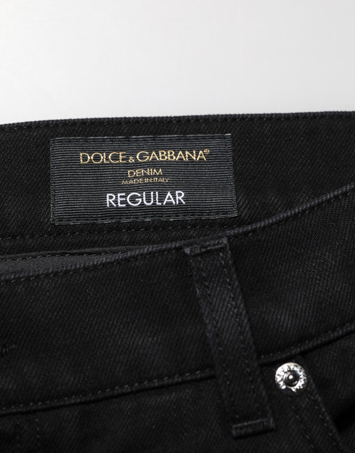 Dolce & Gabbana Vaqueros de Hombre de Algodón Negro Corte Regular