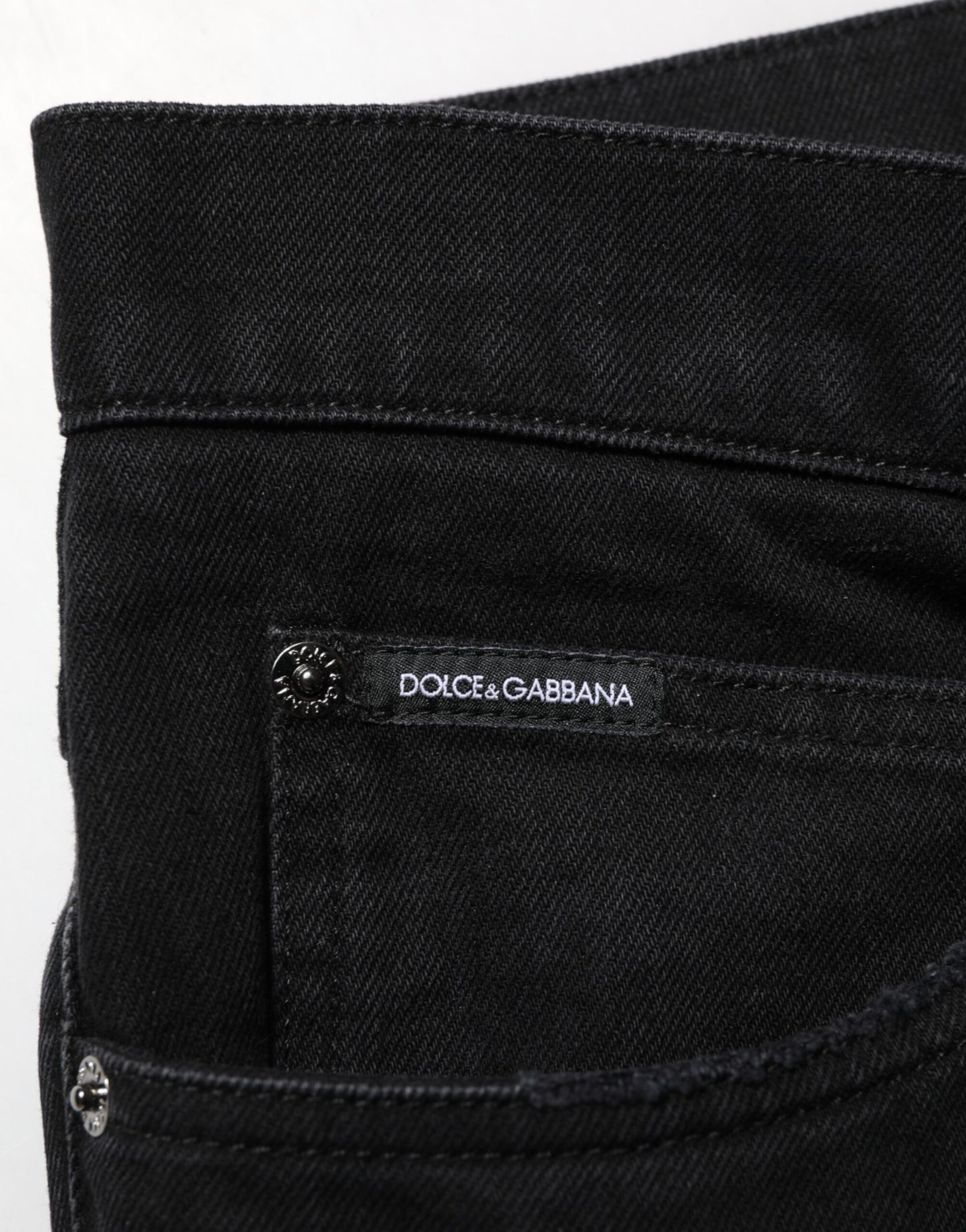 Dolce & Gabbana Vaqueros de Hombre de Algodón Negro Corte Regular