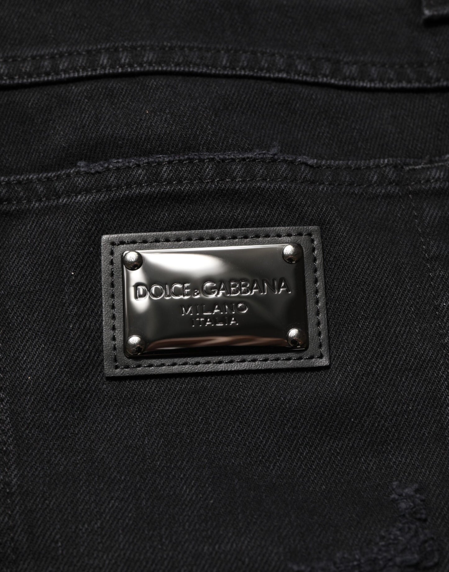 Dolce & Gabbana Vaqueros de Hombre de Algodón Negro Corte Regular