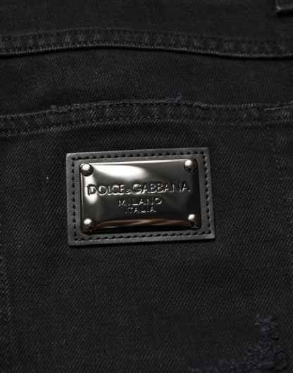 Dolce & Gabbana Vaqueros de Hombre de Algodón Negro Corte Regular